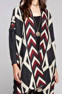 Geegee - Long Geometric Cardigan