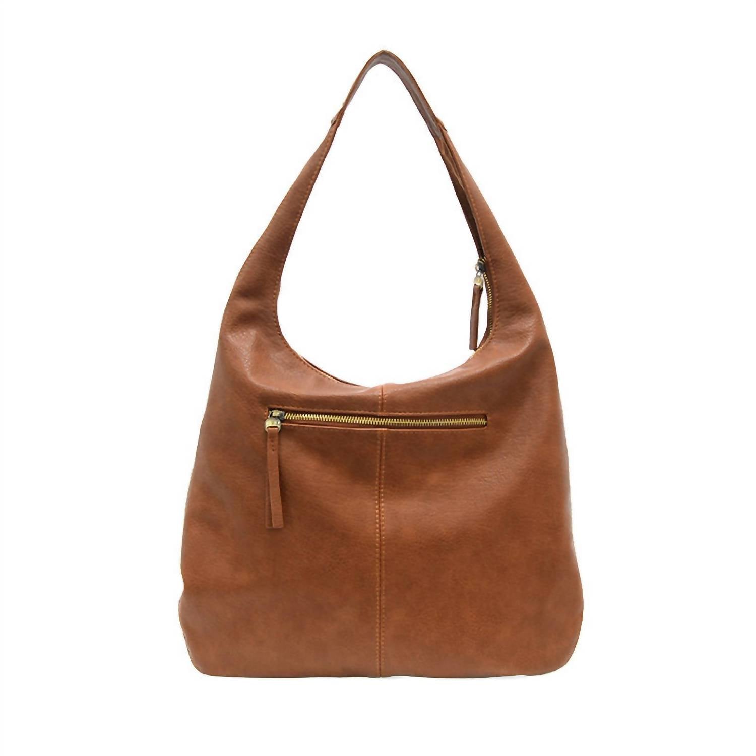 Joy Susan Women's Harley Studded Hobo in saddle - women's bag - detail view