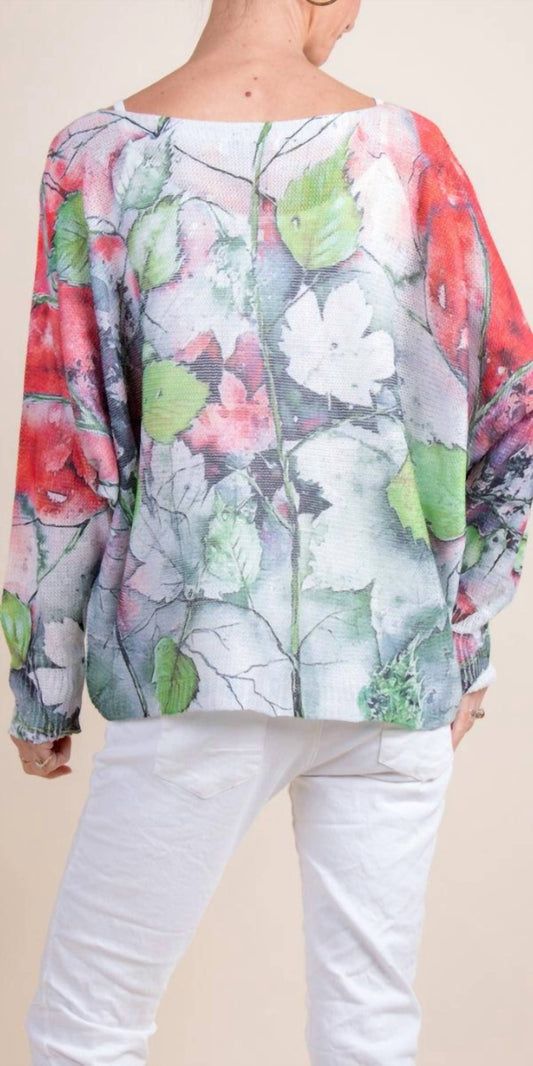 Gigi Moda - Daria Fall Leaves Batwing Sweater