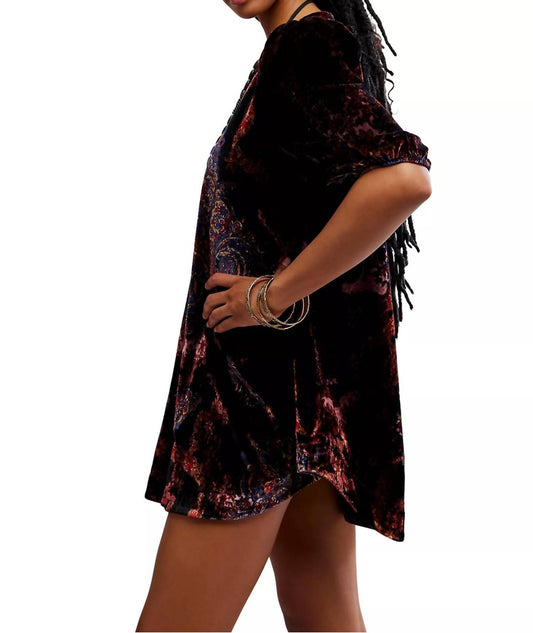 Free People - Maye Printed Velvet Dress