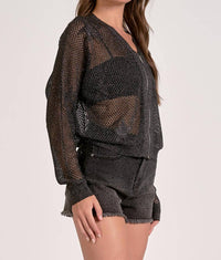 Elan - Star Zip Cardigan