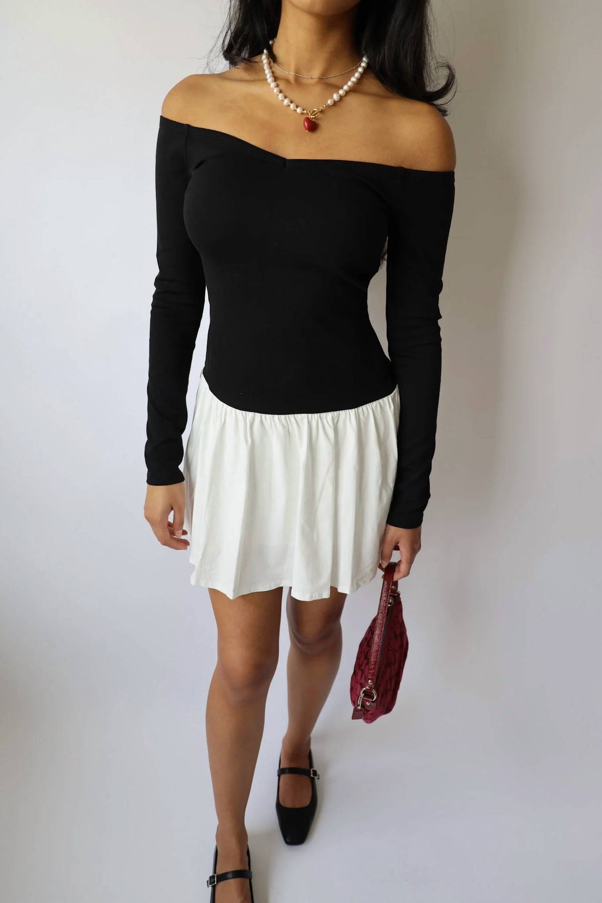 Blue Blush - Off The Shoulder Mini Dress