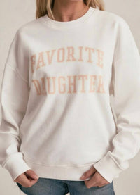 Favorite Daughter Collegiate Sweatshirt in white - women's top