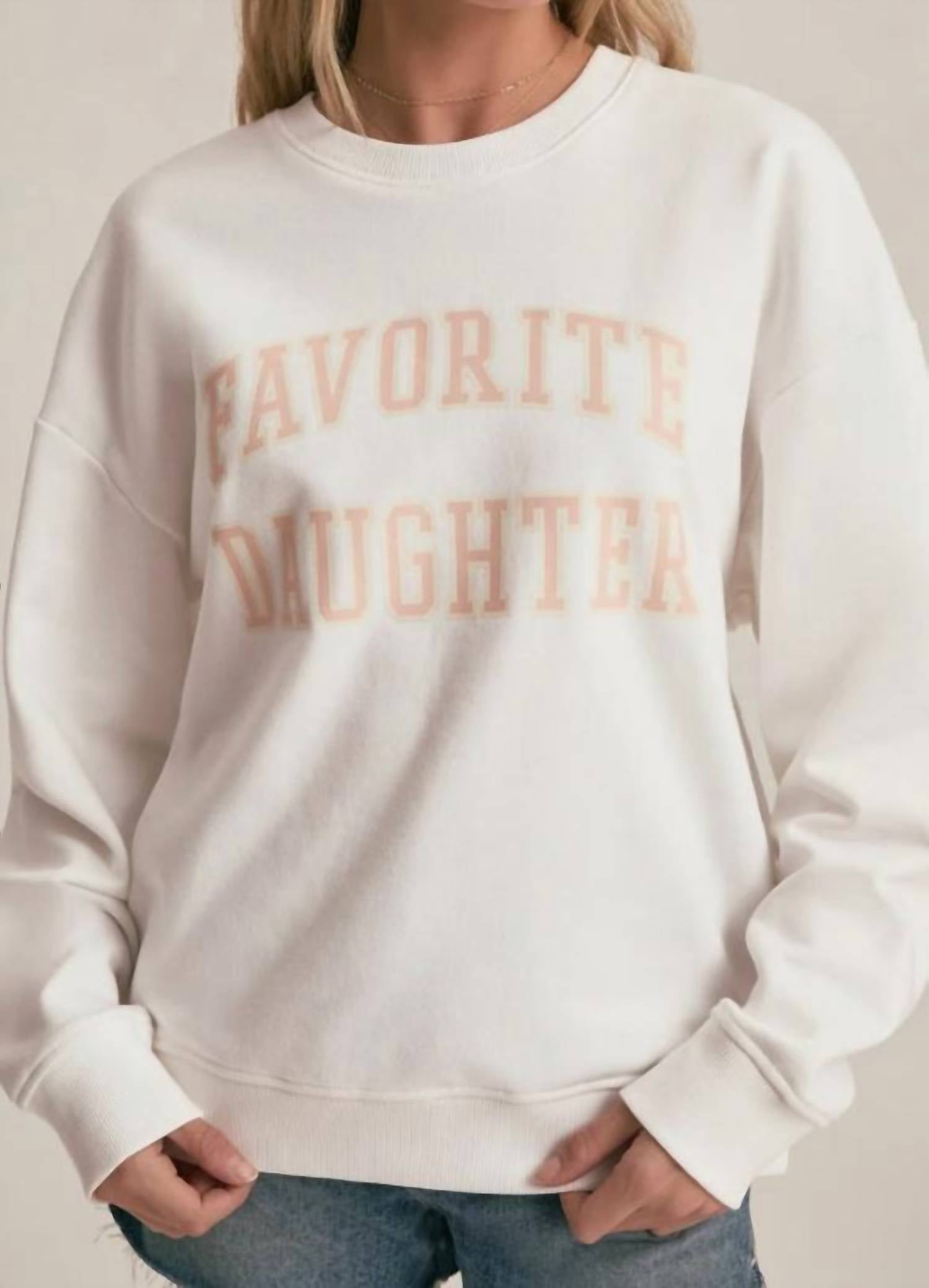 Favorite Daughter Collegiate Sweatshirt in white - women's top