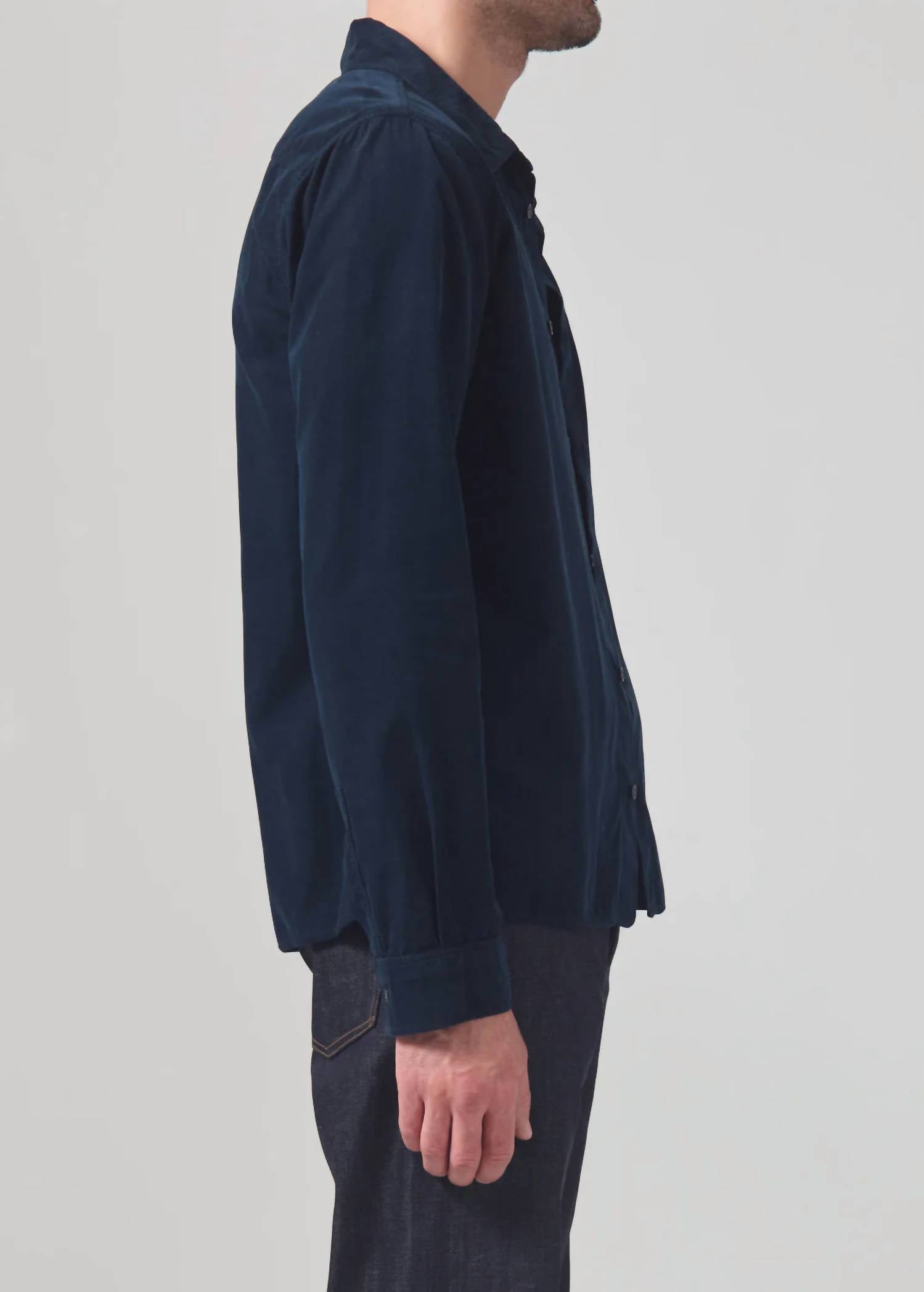 Citizens of Humanity Rework Button Down Shirt in navy - men's shirt - alternate view