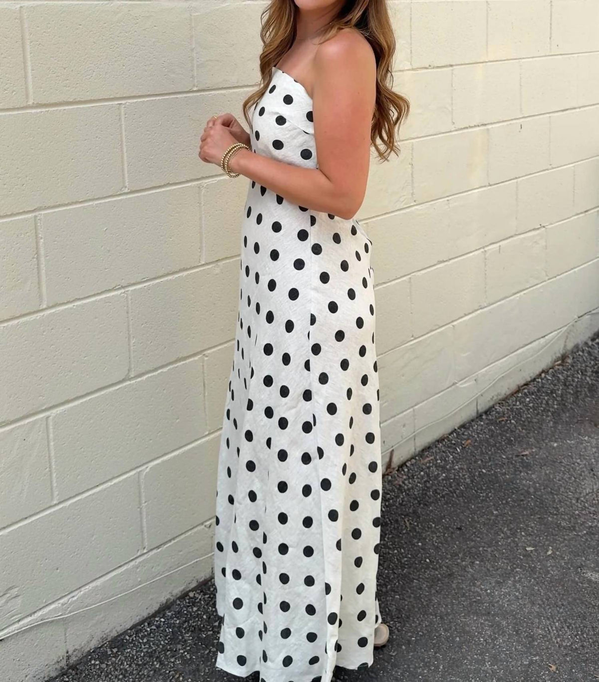 Olivaceous - Camila Polka Dot Midi Dress