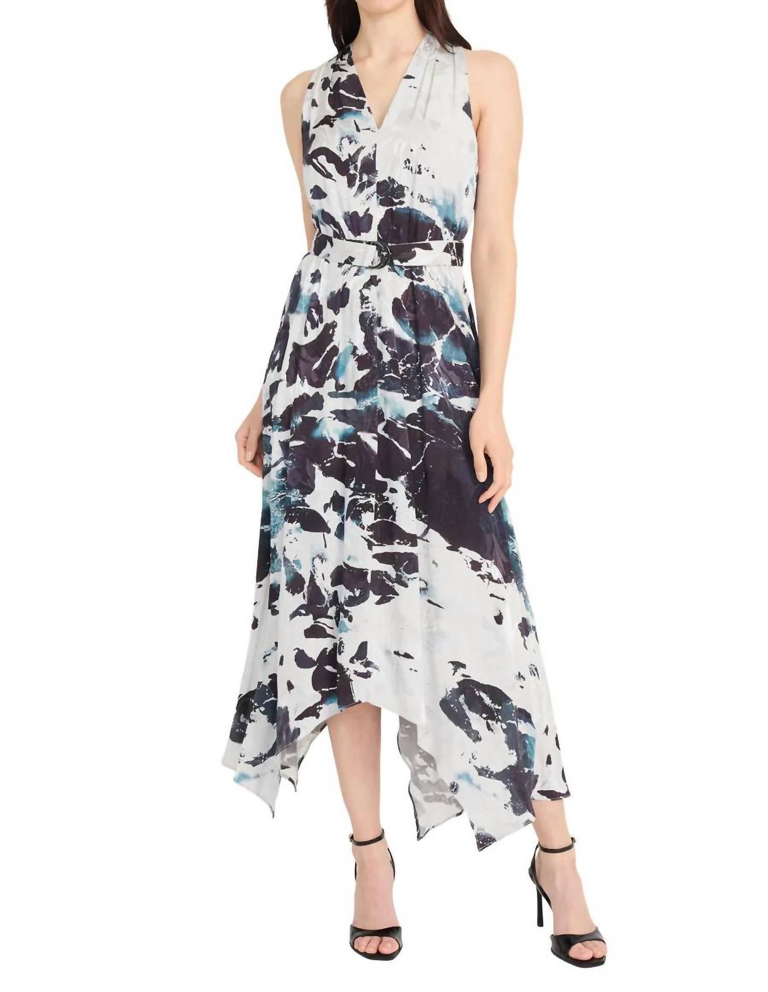 Maggy London - Handkerchief Hem Printed Dress