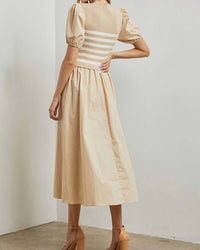 Polygram - Leonora Knit Stripe Bodice Dress