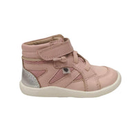 OLDSOLES Girl's High Ground Hi Top Shoes in powder pink silver - kids' boots - detail view