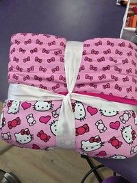 Charlies Project - Girls Hello Cutie Bow Double Quilted Large Bamboo Blanket