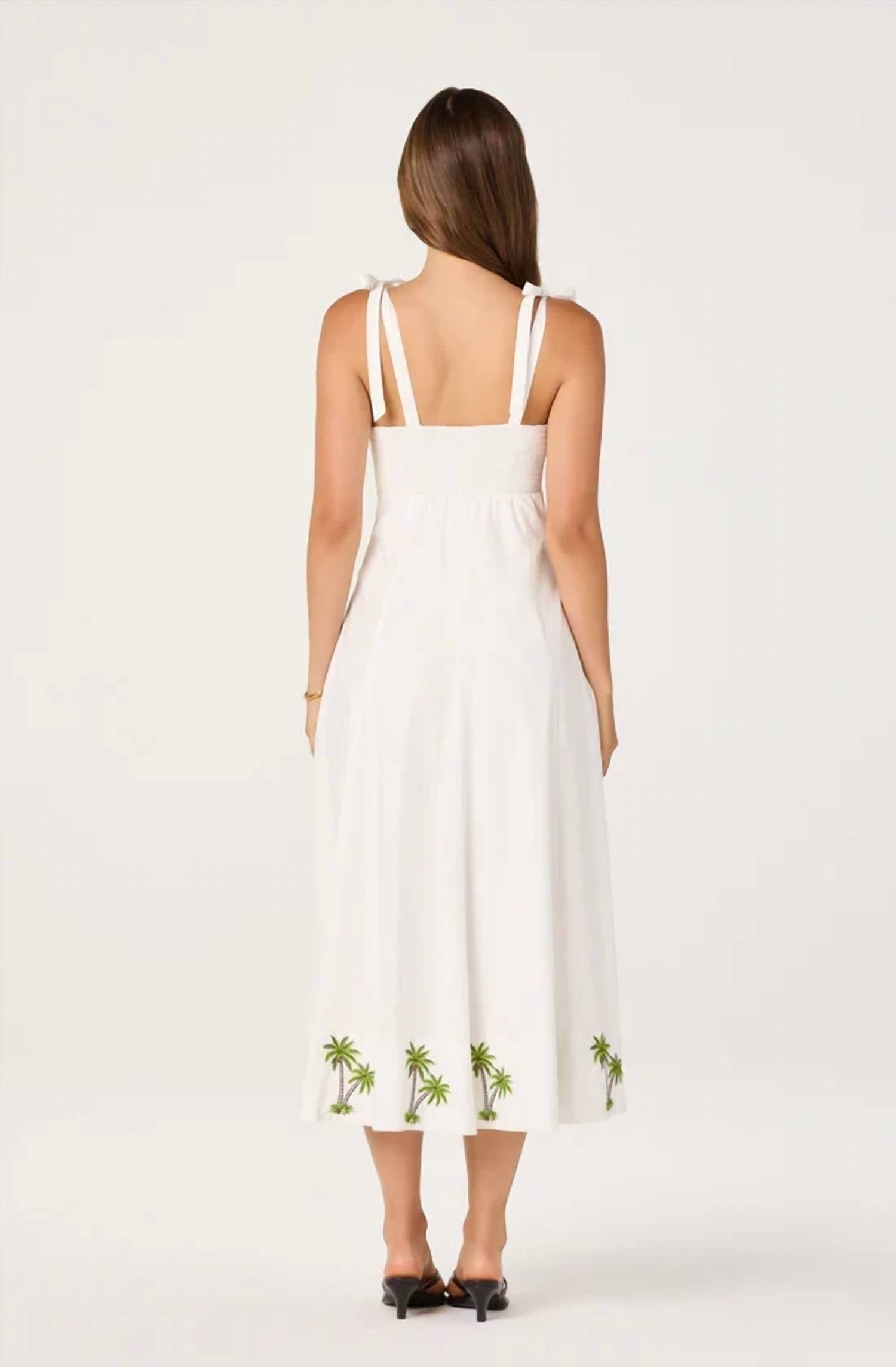 Astr - Shiann Embroidered Midi Dress