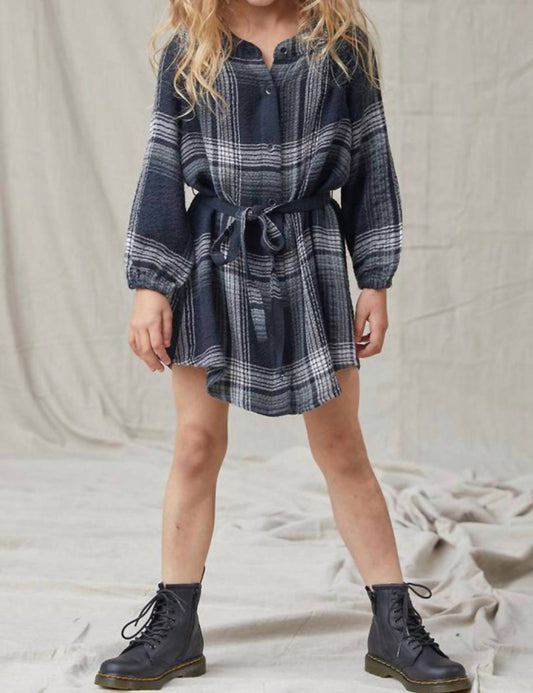 Girl's Smocked Plaid Shirt Dress