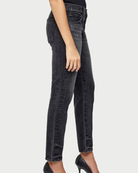 Moussy Seville Tapered Jeans in black - women's jeans - alternate view