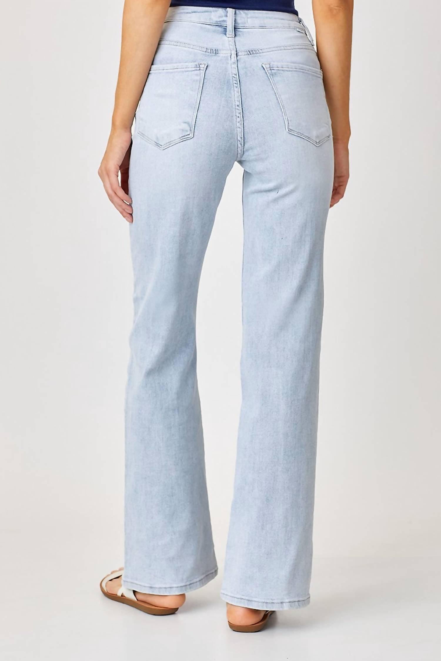 RISEN High Rise 90s Wide Leg Jean in blue - women's jeans - alternate view