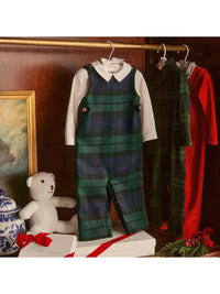 Polo Ralph Lauren - Baby Boys Collared Bodysuit & Plaid Overalls Set
