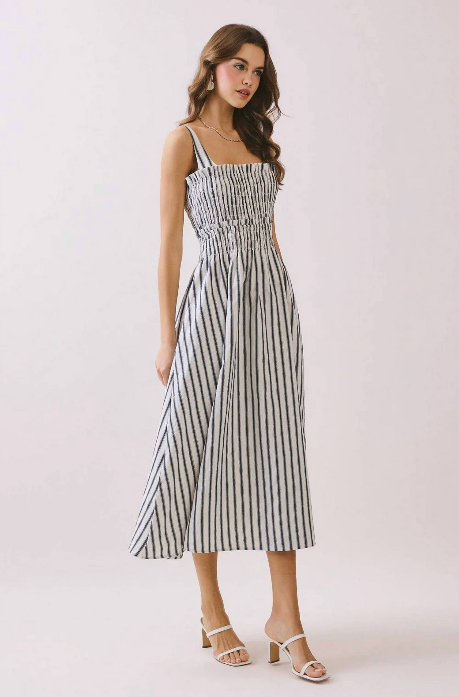 Tcec - Willow Stripe Midi Dress