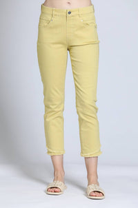 Apny - Olivia Pull-on Crop Frayed Jean