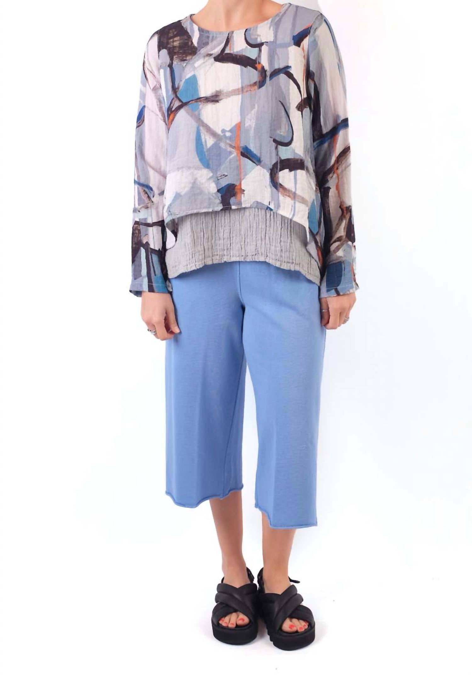Gerties - Rib Crop Wide Leg Pants