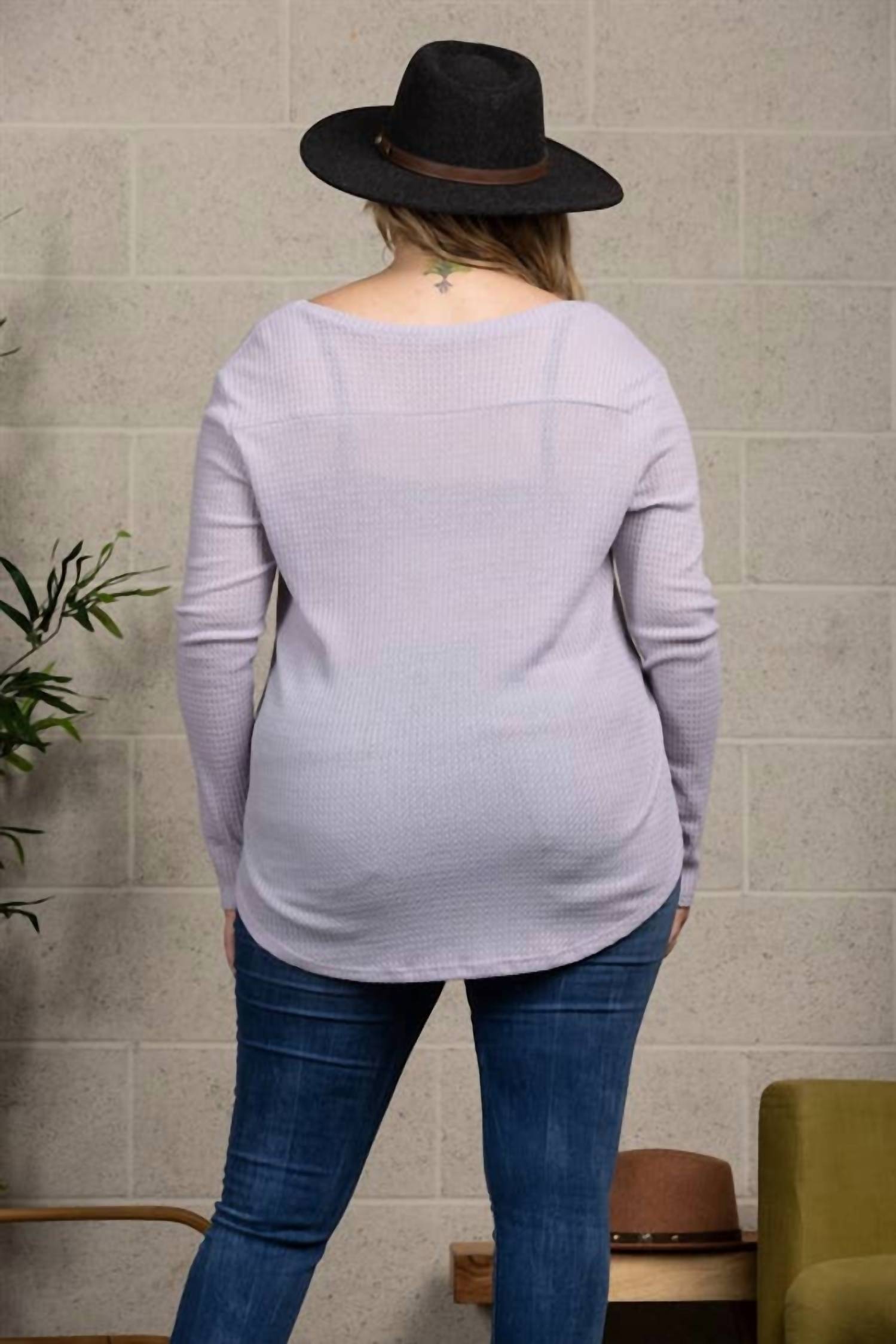 Blumin - Waffle Knit Top - Plus