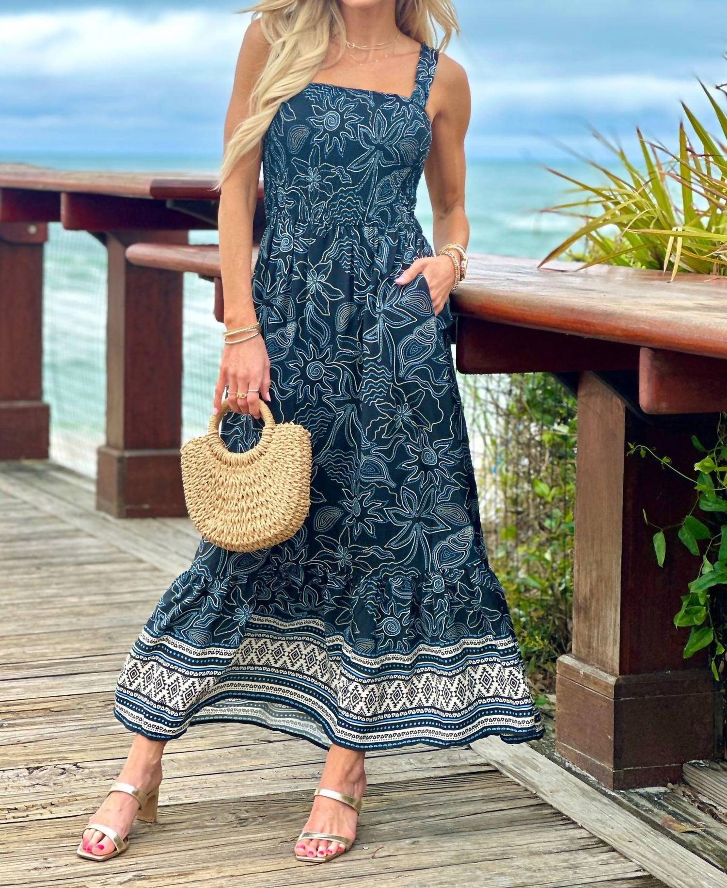 Tribal - Lined Sleeveless Dress