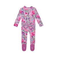 Posh Peanut - Baby Girls Ruffled Zippered Footie