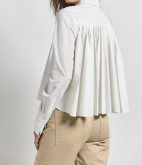 Derek Lam 10 Crosby - Aria Pleated Back Cropped Shirt
