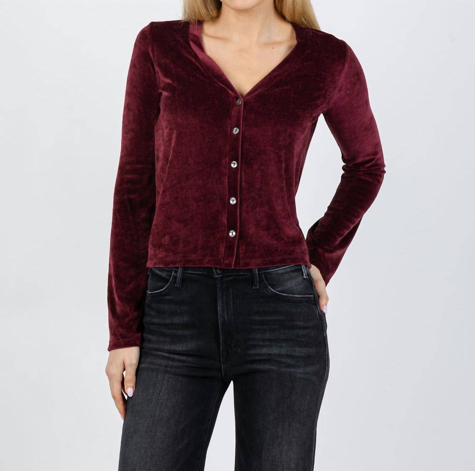 Goldie - Velour Crush Cardigan