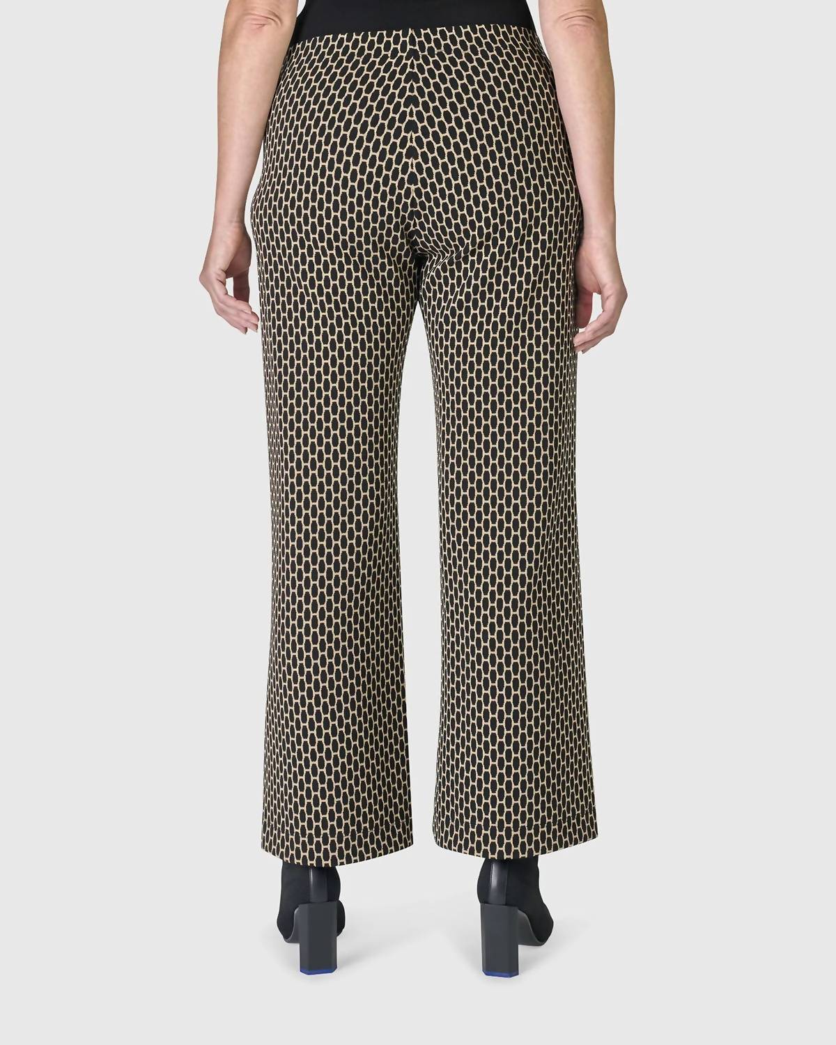 ALEMBIKA Brienne Mid Rise Trousers in hive - women's pants - detail view