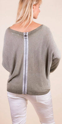 Gigi Moda - Argento Long Sleeve Sweater