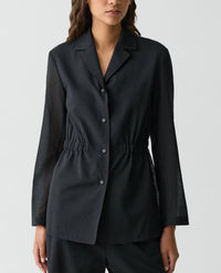 Theory Cinch Waist Lightweight Jacket in black - women's jacket