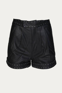 SHORTS WITH STUDDED BELT