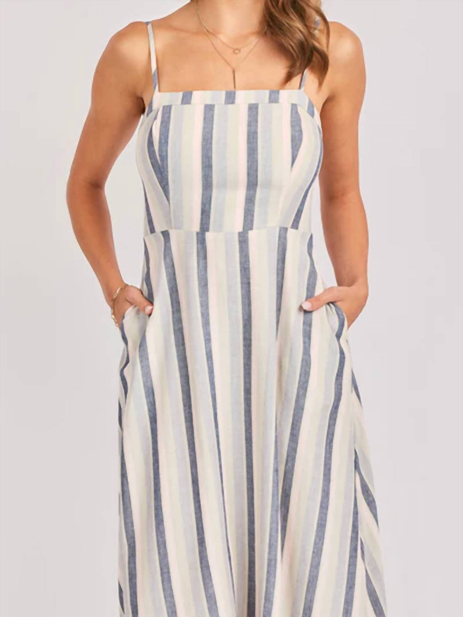 Sadie & Sage - Sweetgrass Stripe Midi Dress