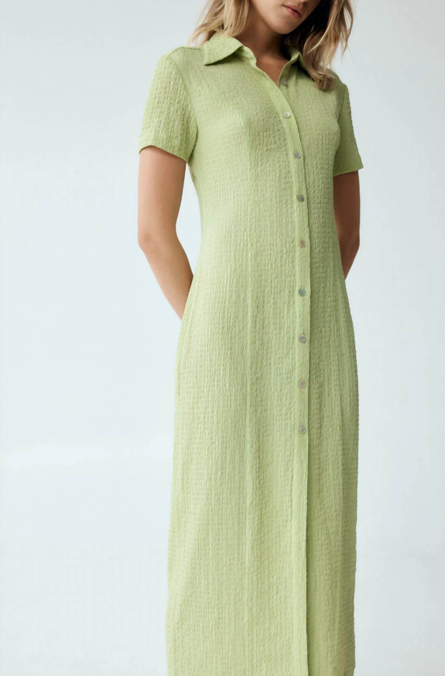 Third Form - Waffle Midi Shirt Midi Dress