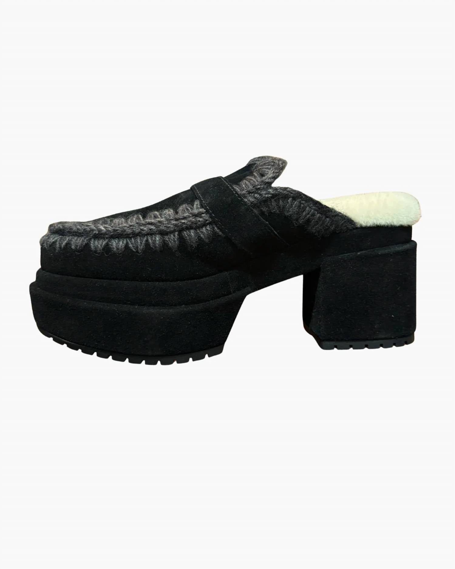 Mou - Women's Platform With Buckle Strap Clog