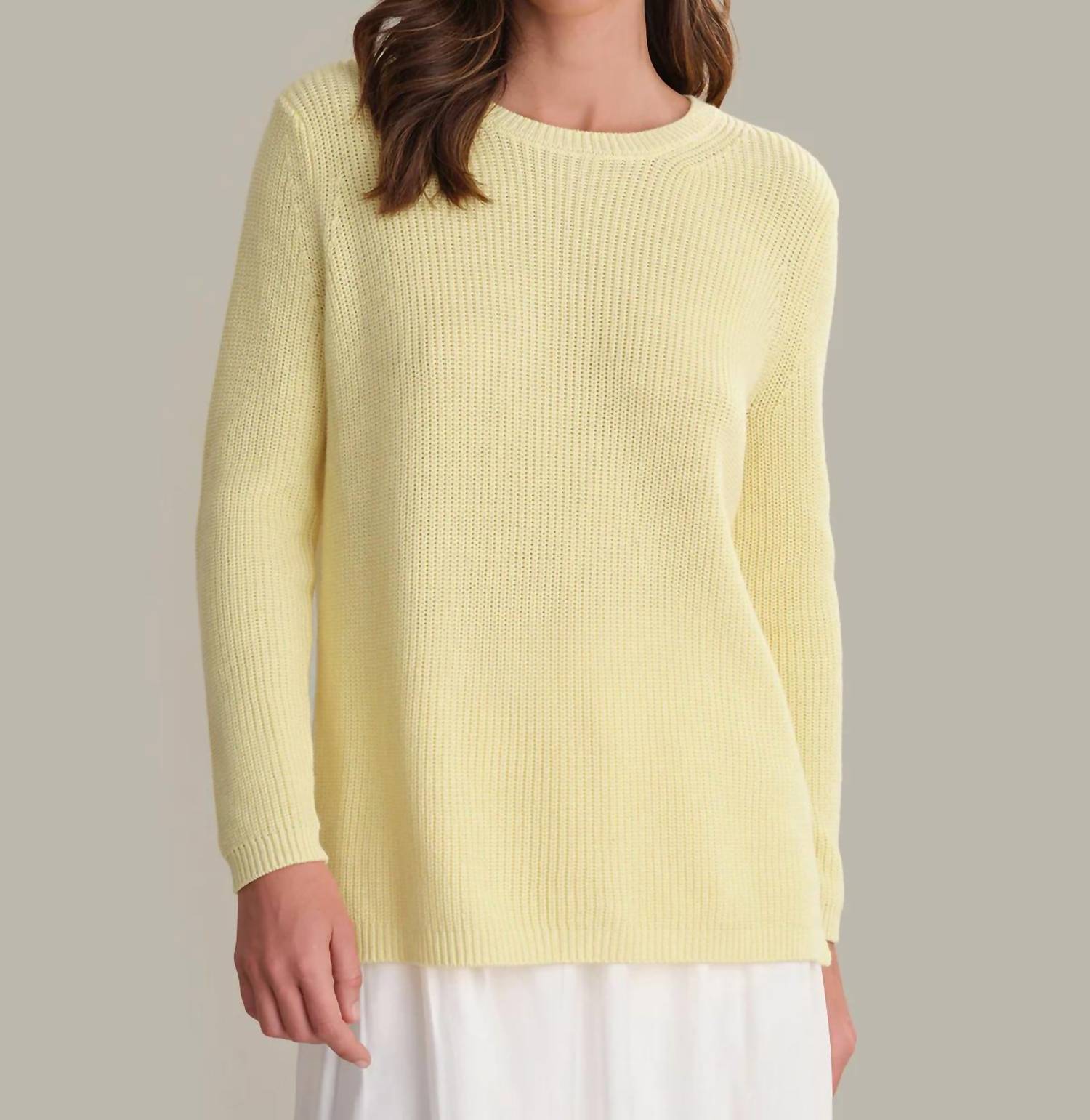 525 America - Crewneck Shaker Stitch Cotton Sweater