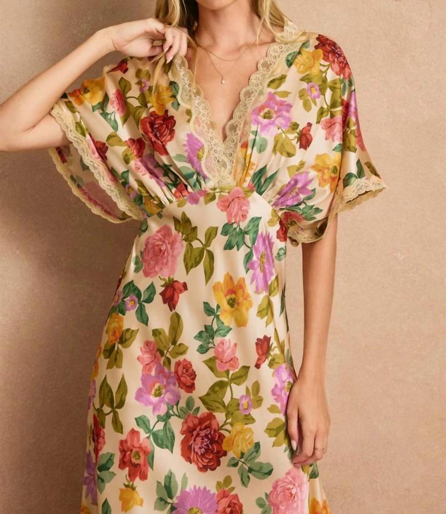 Dress Forum - GIFT OF LOVE LACE BLOUSON MAXI DRESS