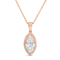 Diana M Jewels - Women's Marquise Lab-Grown Diamond Pendant Necklace (8.00 Ct) - Elegant Plus