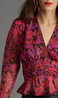 STEVE MADDEN Azura Top in fuchsia - women's blouse - detail view