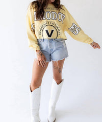 Gameday Social - Vandy Crop Sweatshirt