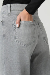Paige Anessa Wide Leg Jean - 31" in smokescreen grey - women's jeans - alternate view