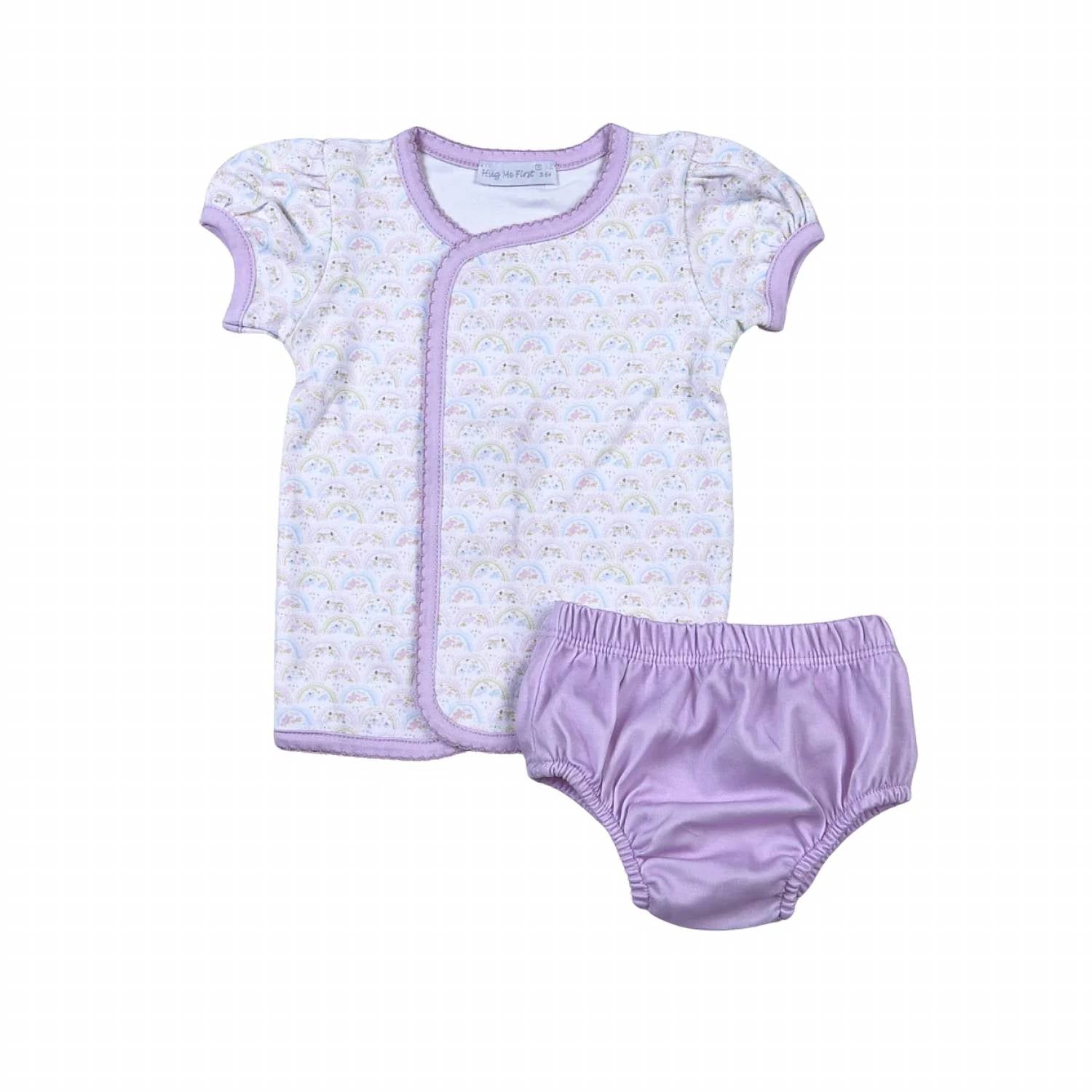 Baby Loren - Girls Nua Toile Ride Diaper Cover Set