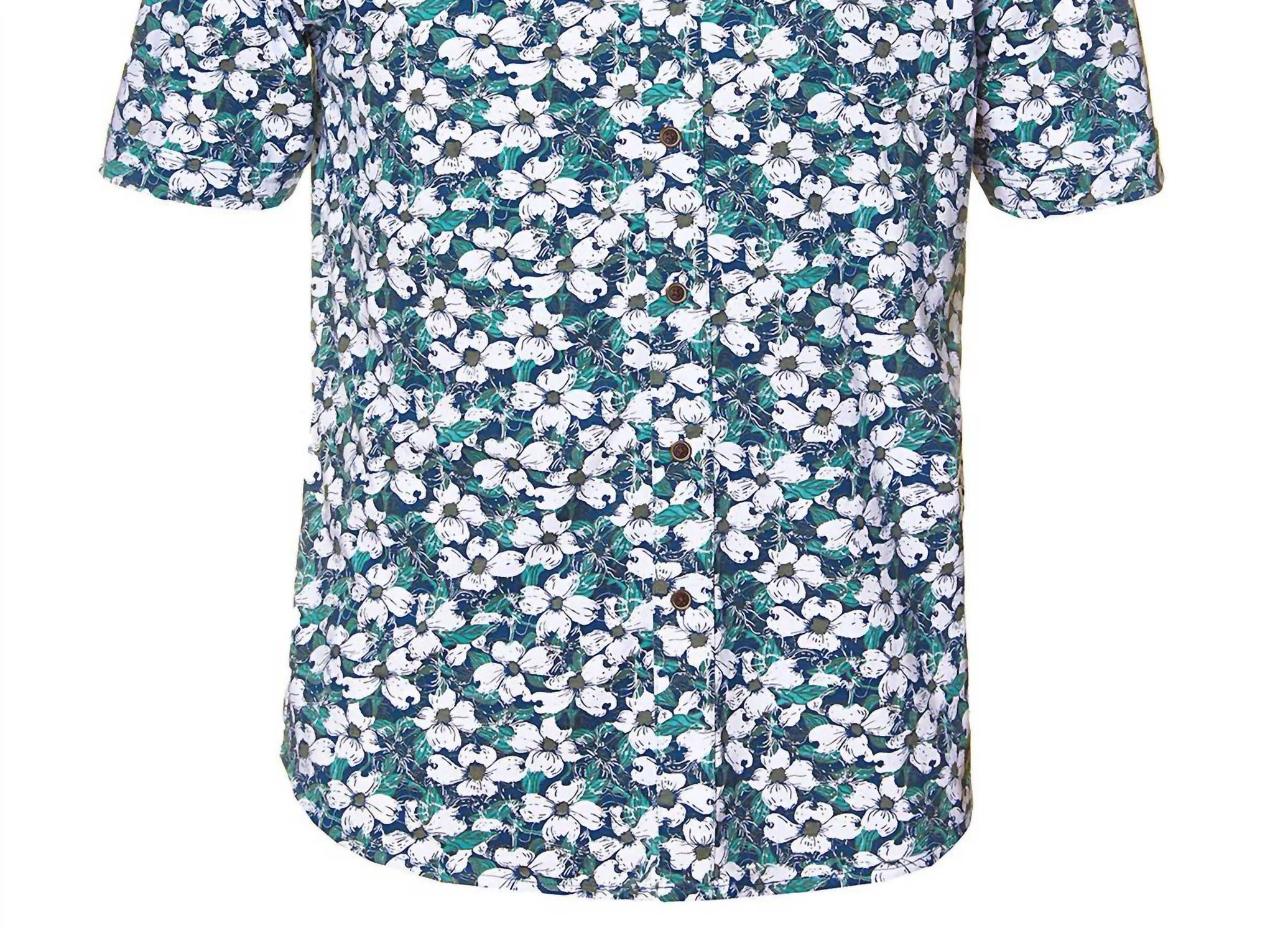 Nicoby - Men's Fiji Lilly Stretch Button Down Knit Style Shirt