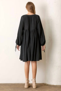 Wellmade - Textured Checker Pattern Dress