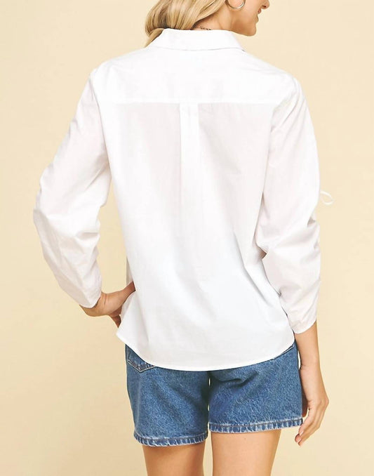 Pinch - Bow Detail Button-up Shirt