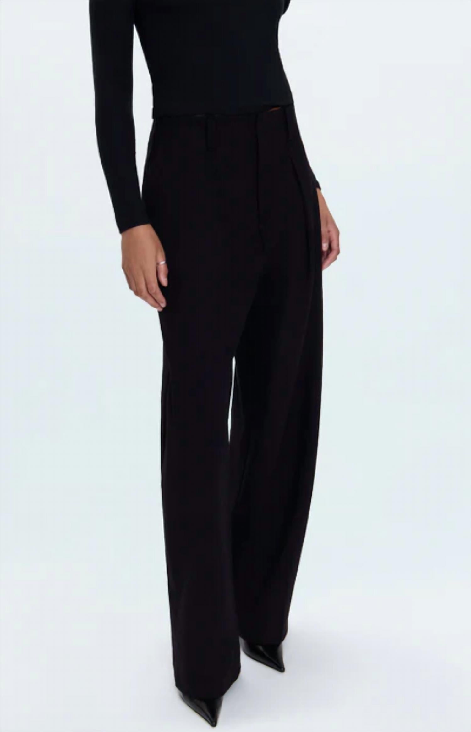 PISTOLA Eden Pleated Barrel Trouser in night out - women's pants - alternate view