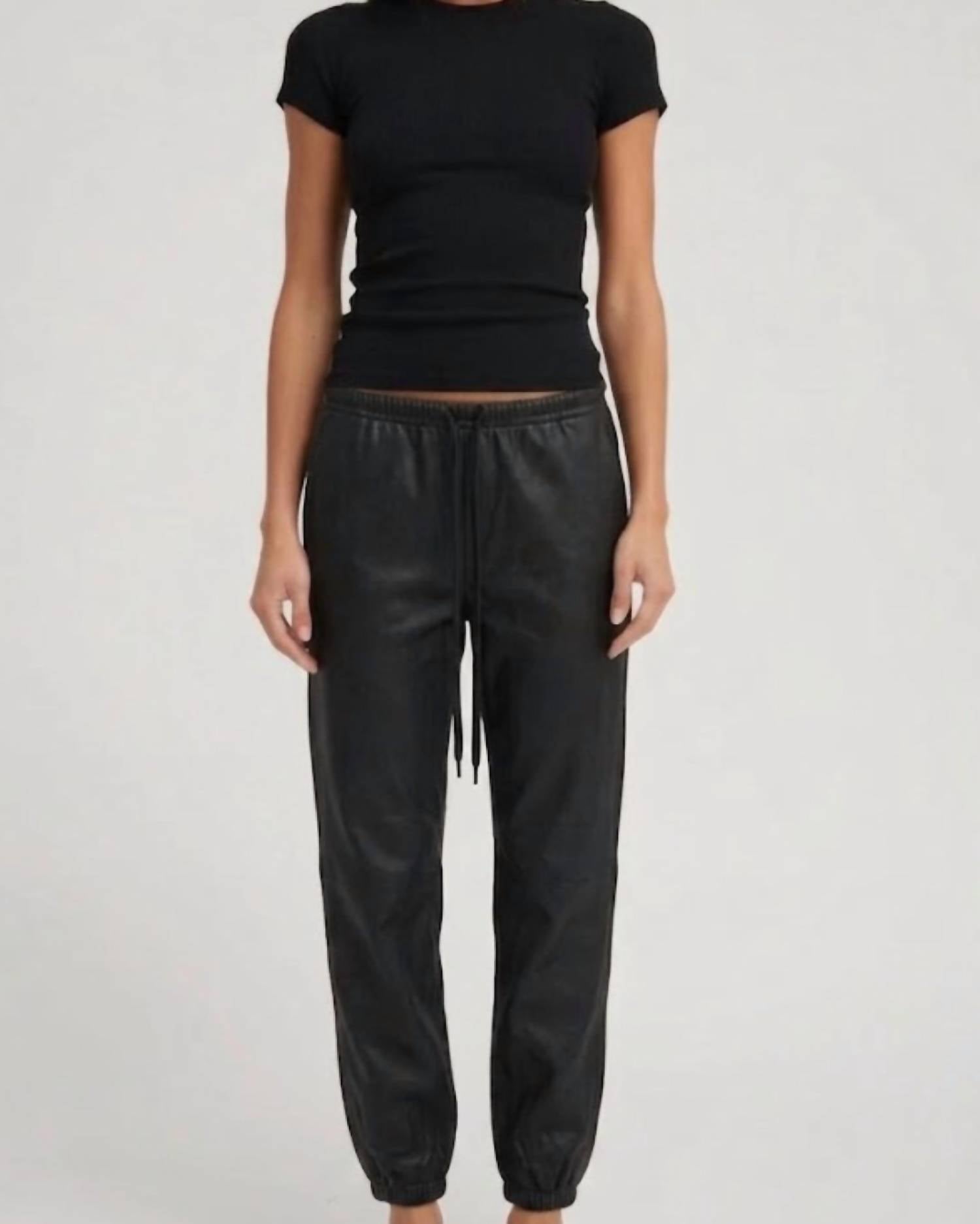 Sprwmn - Leather Drawstring Jogger