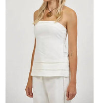 A.Ren - Elise Linen Strapless Top
