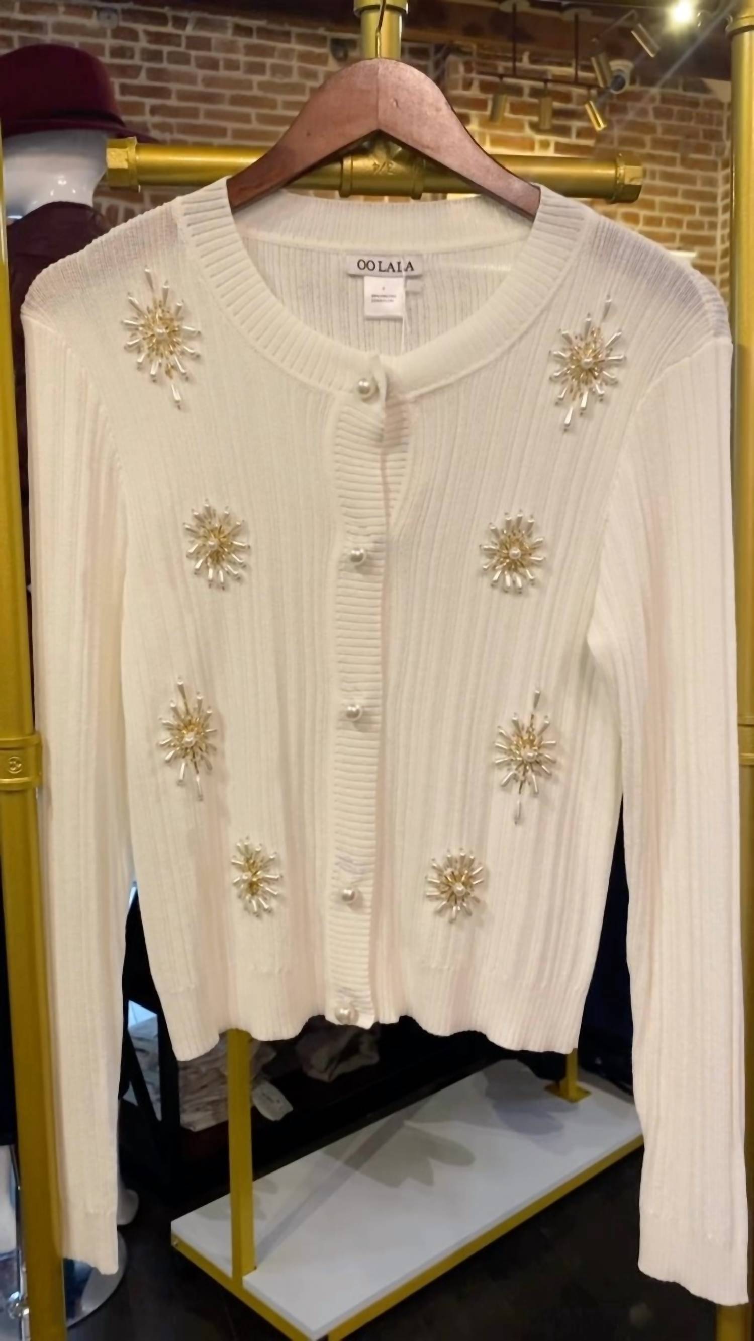 Oolala - Pearl Flowers Cardigan