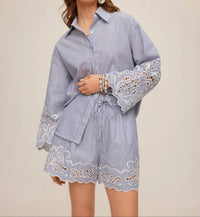 Fifteen Twenty - Darcy Embroidered Shorts