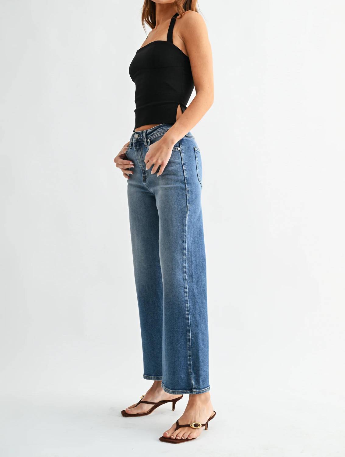 Just Black Denim - High Rise Wide Leg Jean